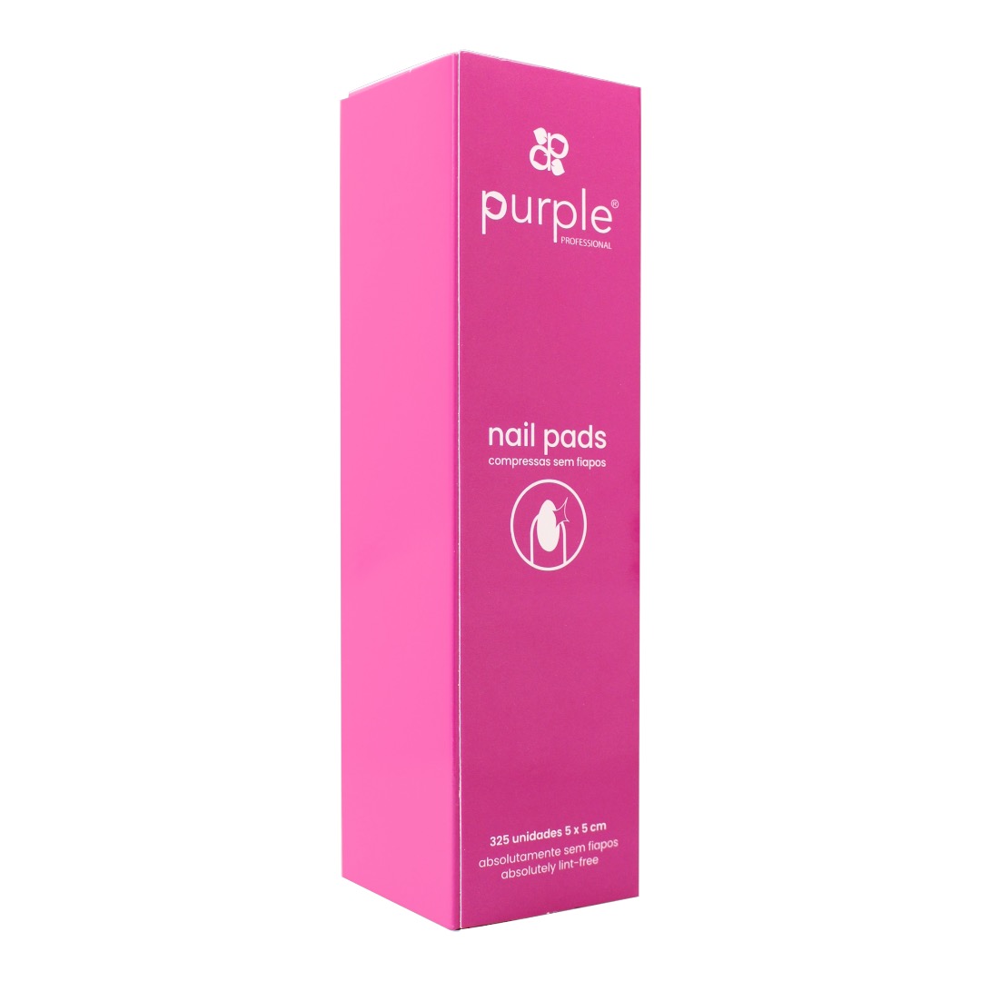 Purple Nail Pads Compressas 325unid