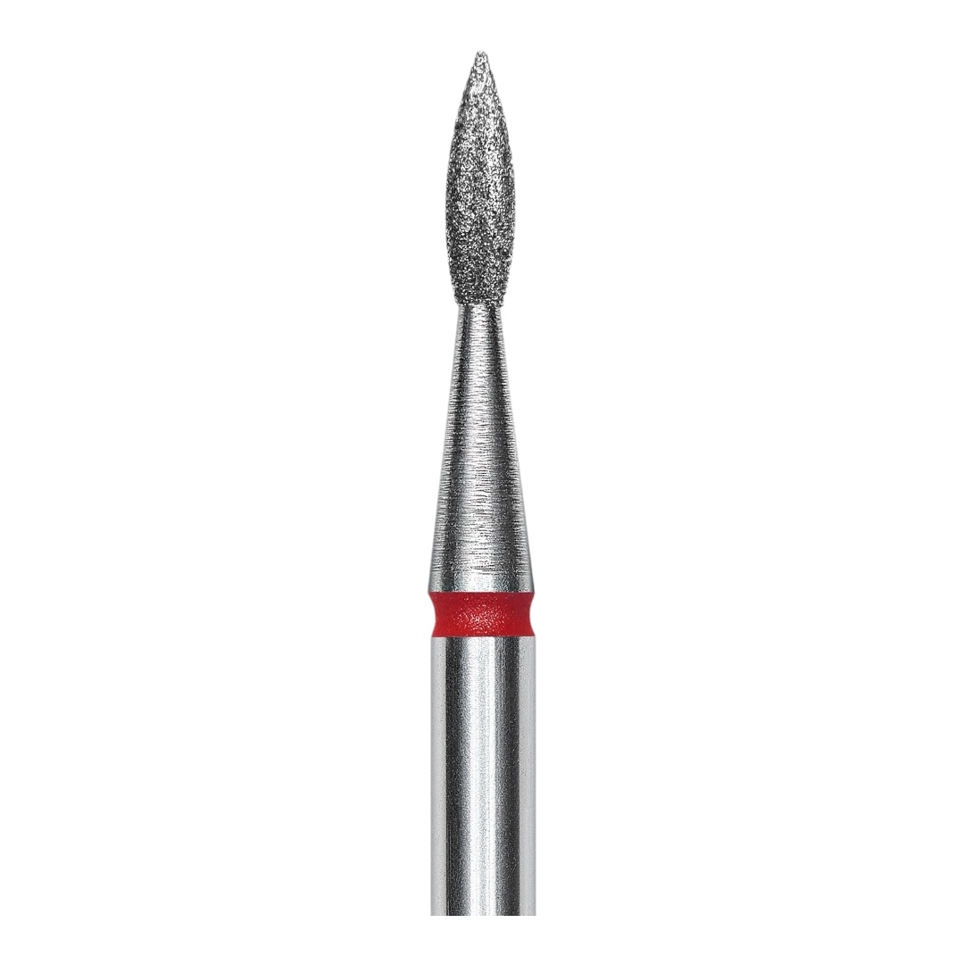 Alternative view of Staleks Broca Diamante "Pointed Flame" Vermelha