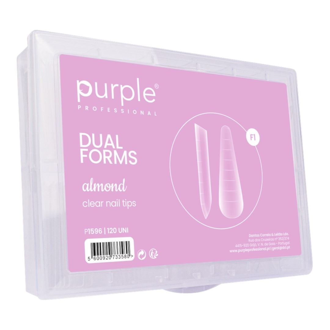 Purple Tips Dual Forms Almond 120unid