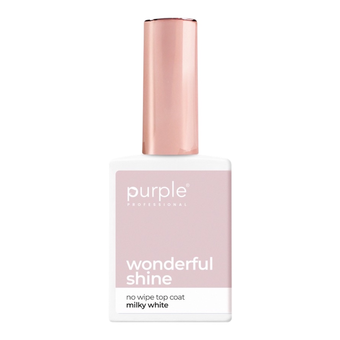 Purple Top Coat Wonderful Shine Milky White 15ml