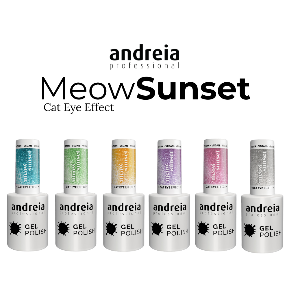 Andreia Verniz Gel Coleção Completa Meow Sunset Cat Eye Effect